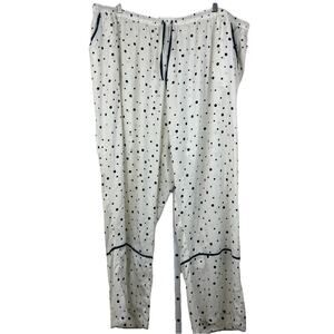 Summersalt The Cloud 9 Confetti Silky Pajama Pants Womens Plus Size 2X White